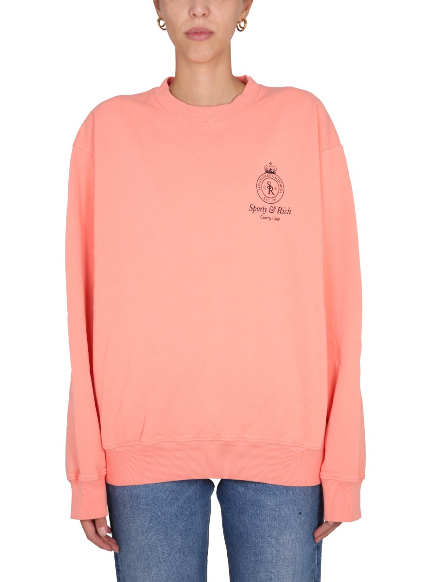 Cotton Crown Sweatshirt from Sporty & Rich