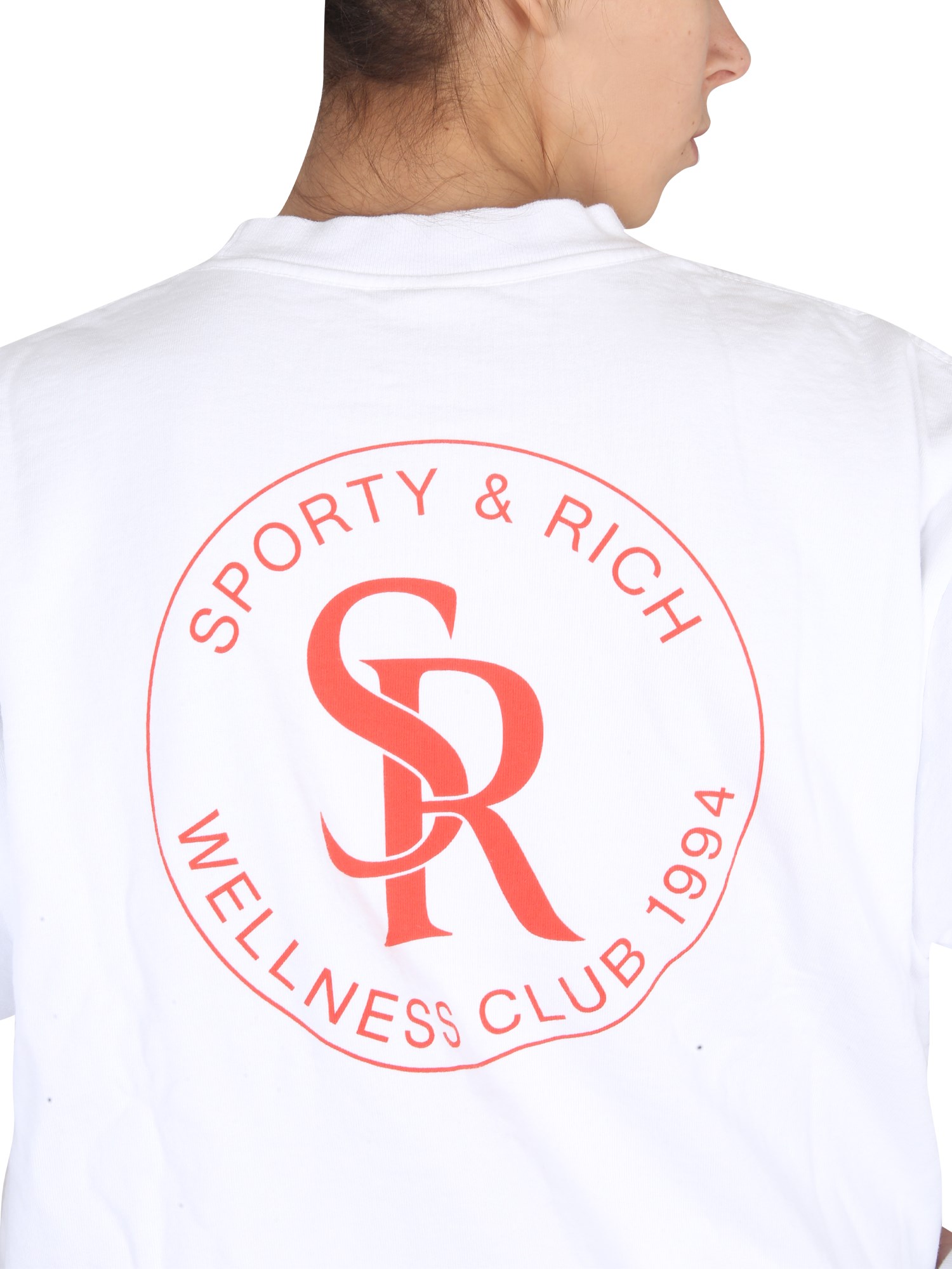 Sporty Rich Logo Cotton Sweatshirt