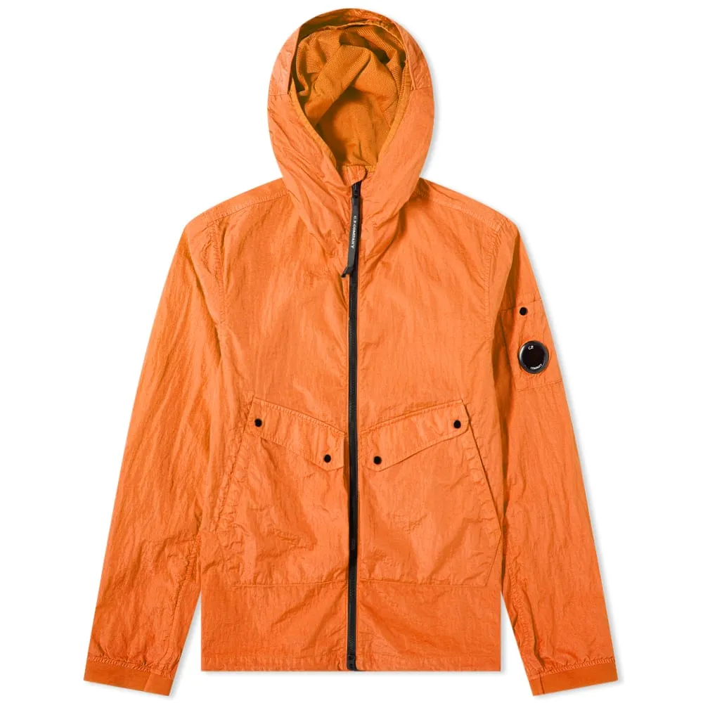 C.P. Company Spicy Orange Hooded Nylon Jacket with Arm Lens