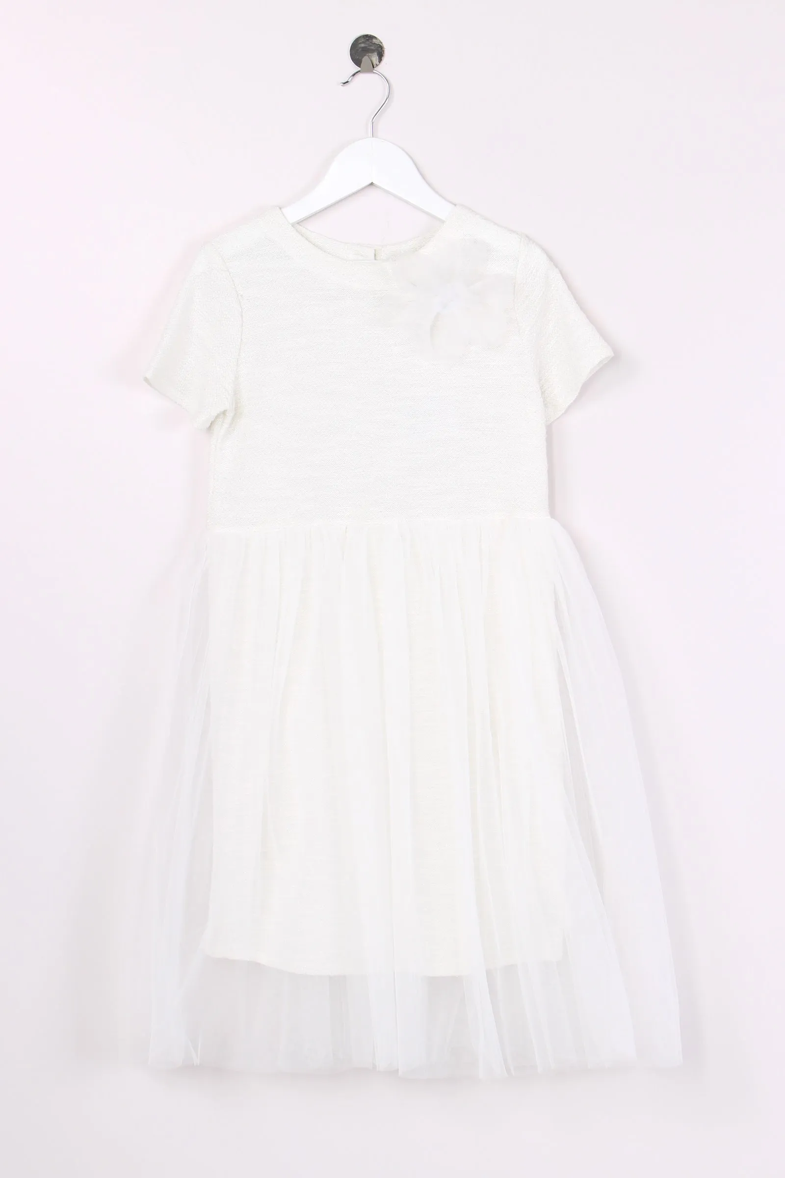 Cream Tulle Skirt Dress