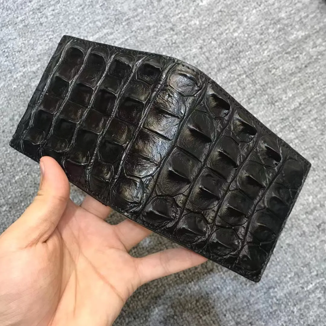 Crocodile Skin Leather Business High-Capacity Wallet