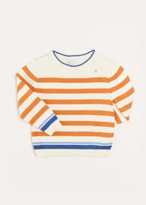 Camel Striped Crewneck Jumper (12mths-10yrs)