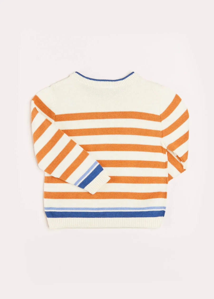 Camel Striped Crewneck Jumper (12mths-10yrs)