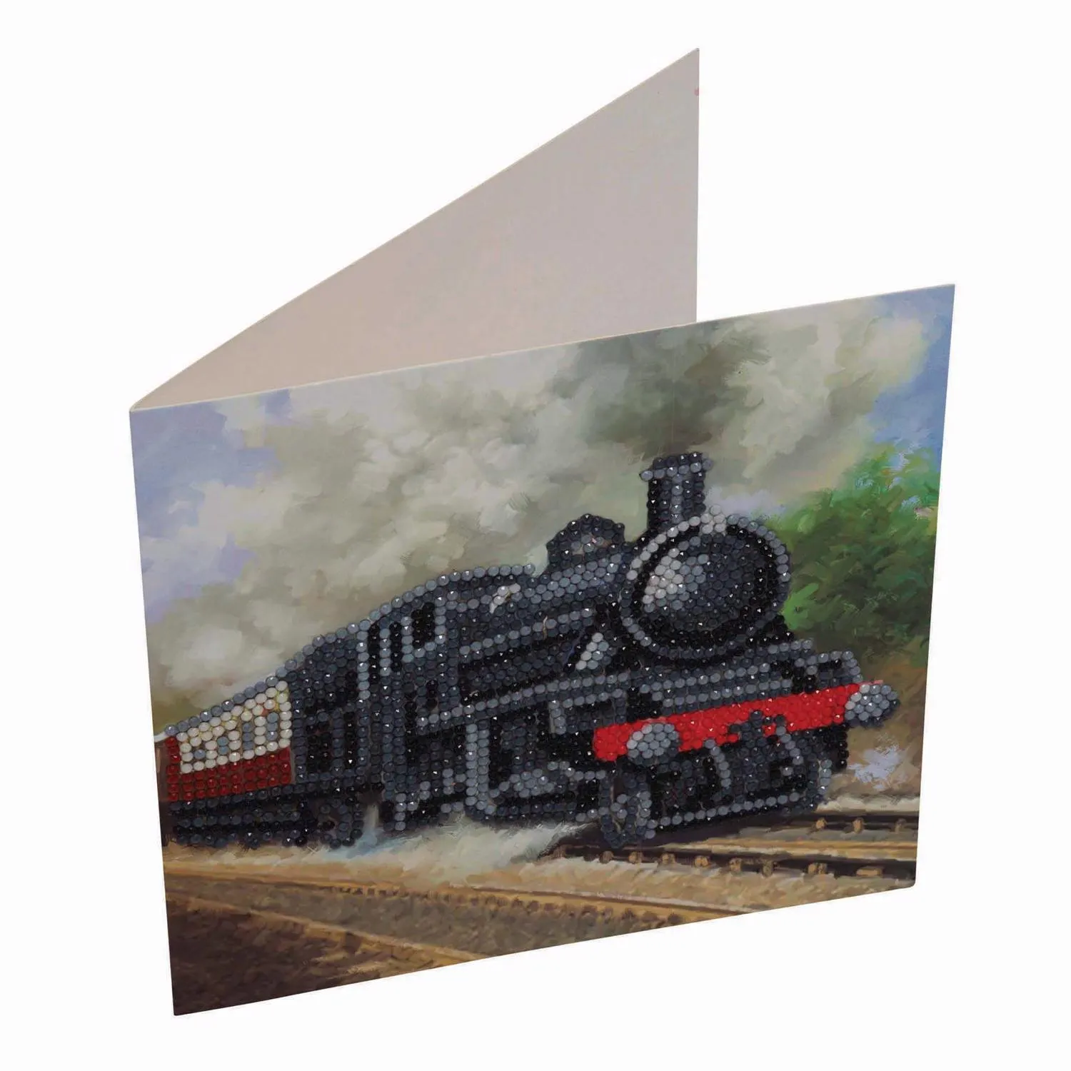 Crystal Art Train Craft Card Kit Multicolored