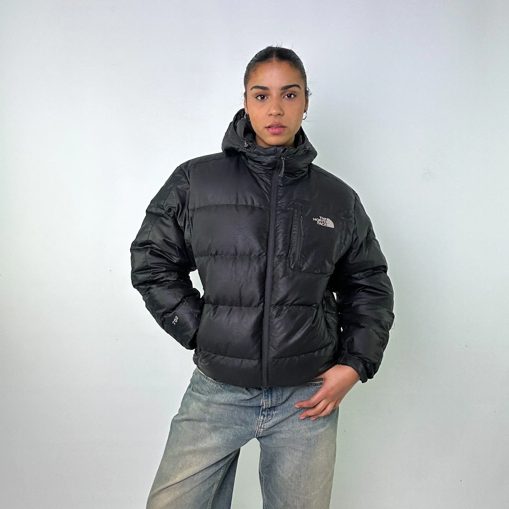 Dark Grey y2ks The North Face 700 Series Puffer Jacket Coat (M)