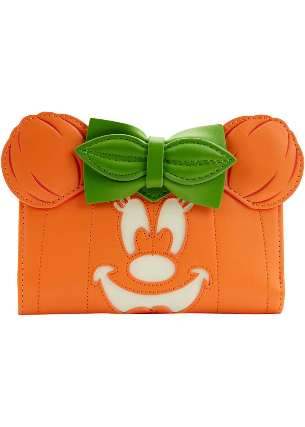 Orange Wallet with Glow-In-The-Dark feature and Minnie Mouse from Disney by Loungefly