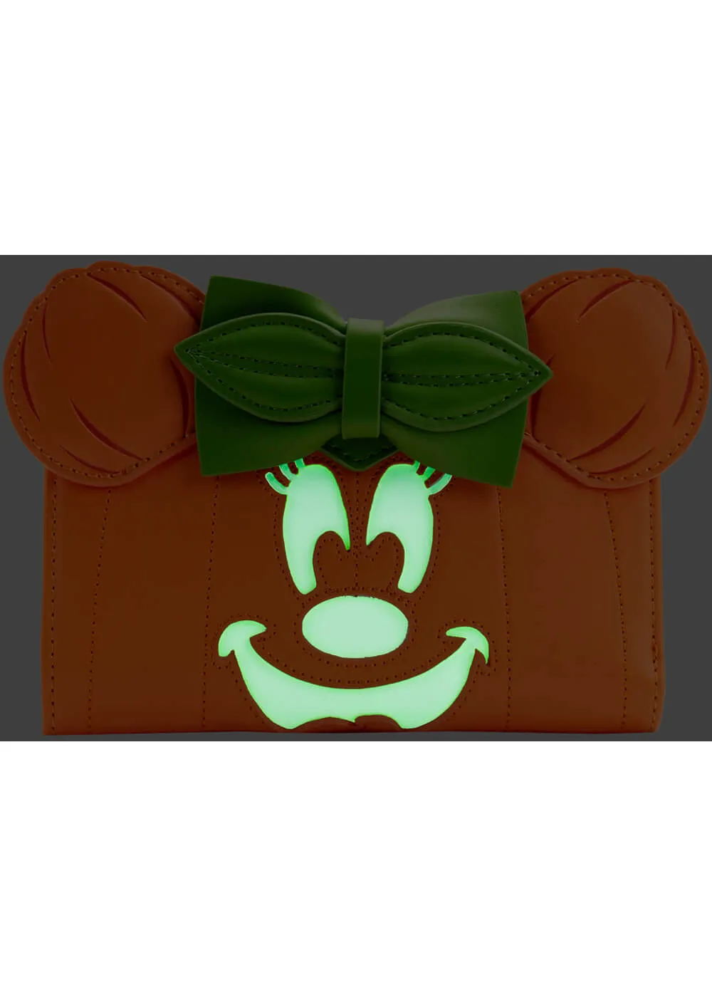 Orange Wallet with Glow-In-The-Dark feature and Minnie Mouse from Disney by Loungefly