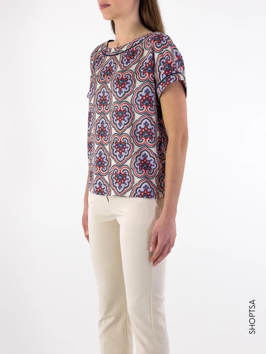 Red Twill Blouse by EMME Marella