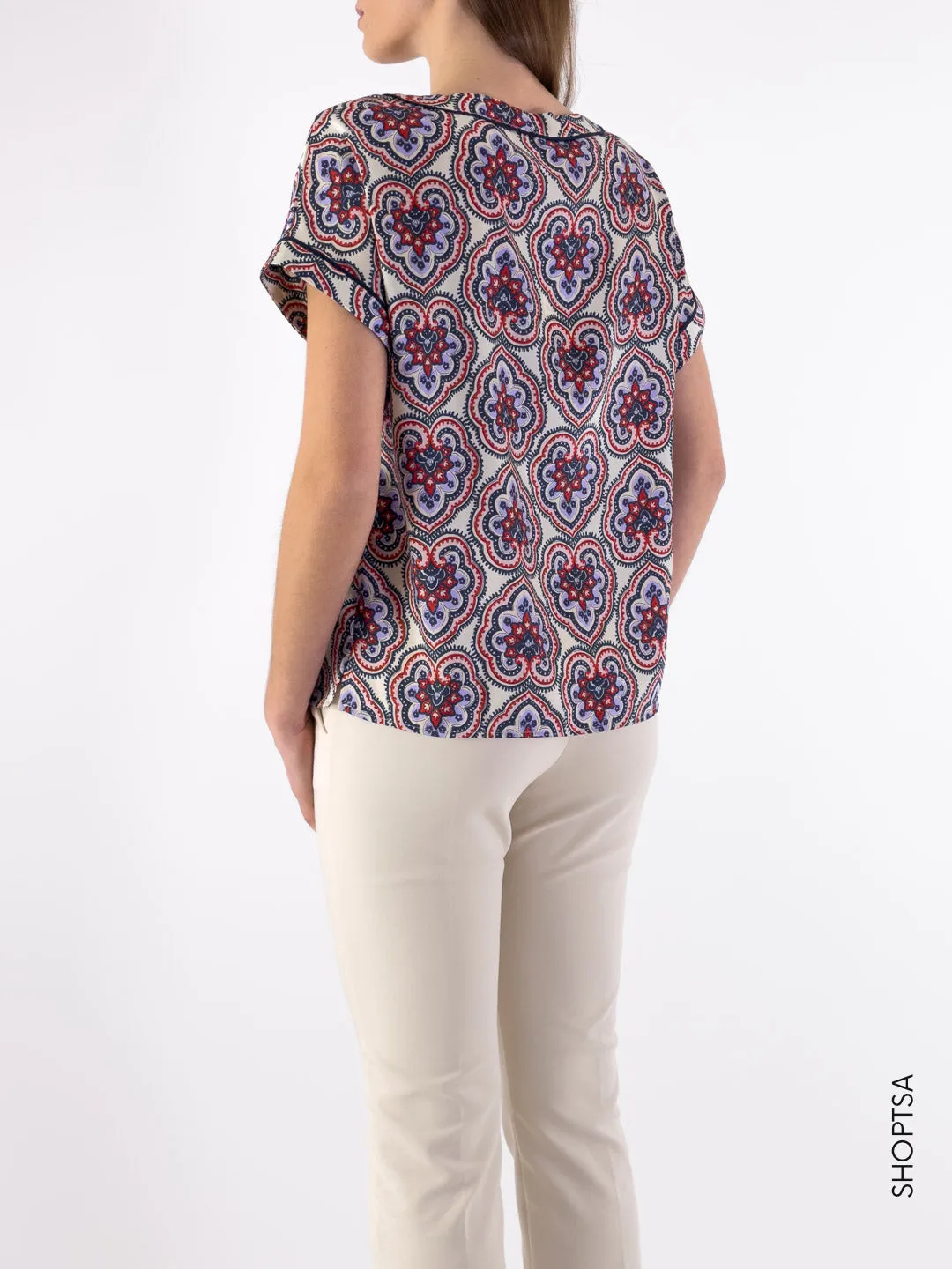 Red Twill Blouse by EMME Marella