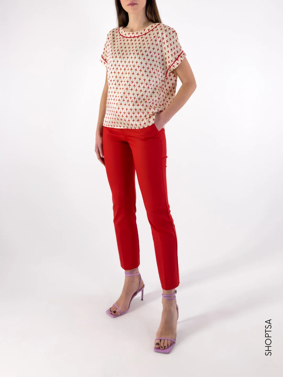 Red Twill Blouse by EMME Marella