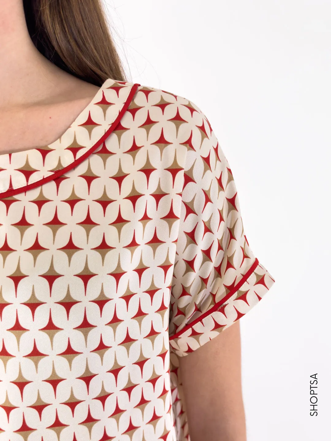 Red Twill Blouse by EMME Marella