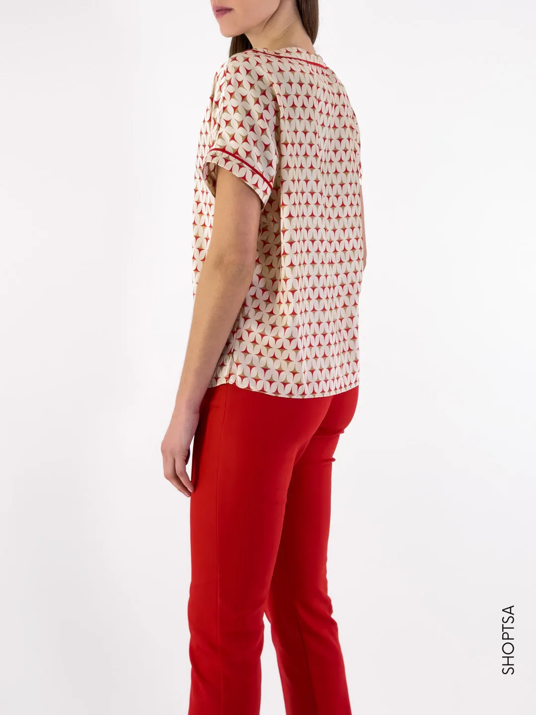 Red Twill Blouse by EMME Marella