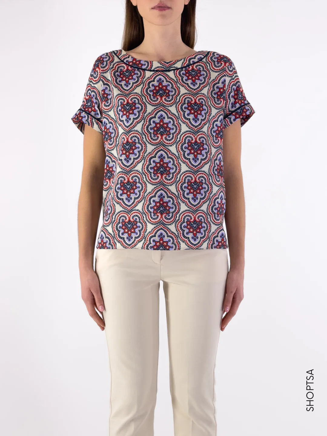 Red Twill Blouse by EMME Marella