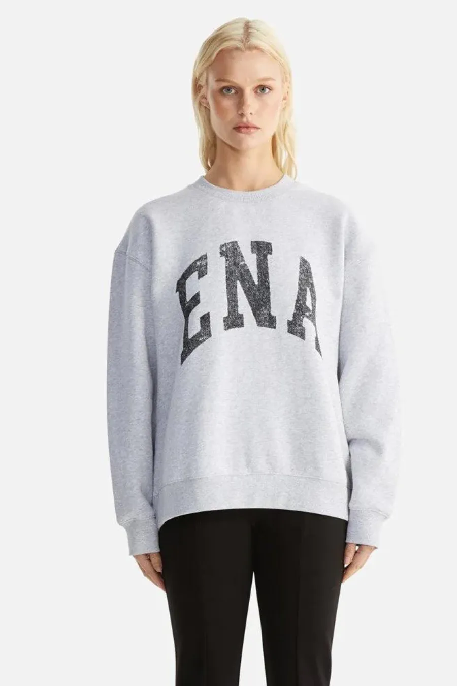 Ena Pelly Lilly Oversized Sweater College Mid Grey Marle
