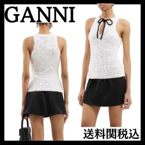 Ganni Logo Tank Tops & Camisoles