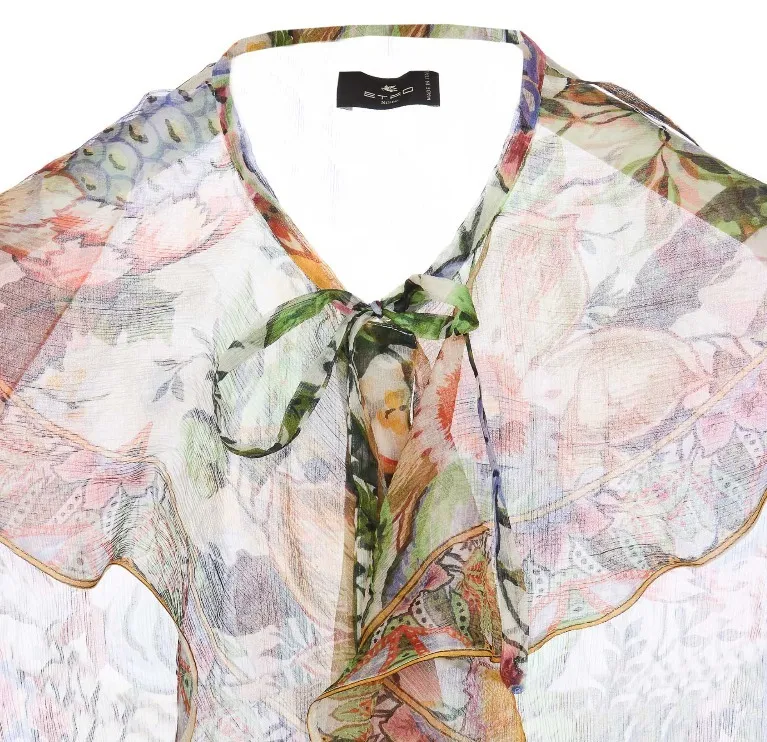 ETRO | Flower Patterns Silk Elegant Style Shirts & Blouses