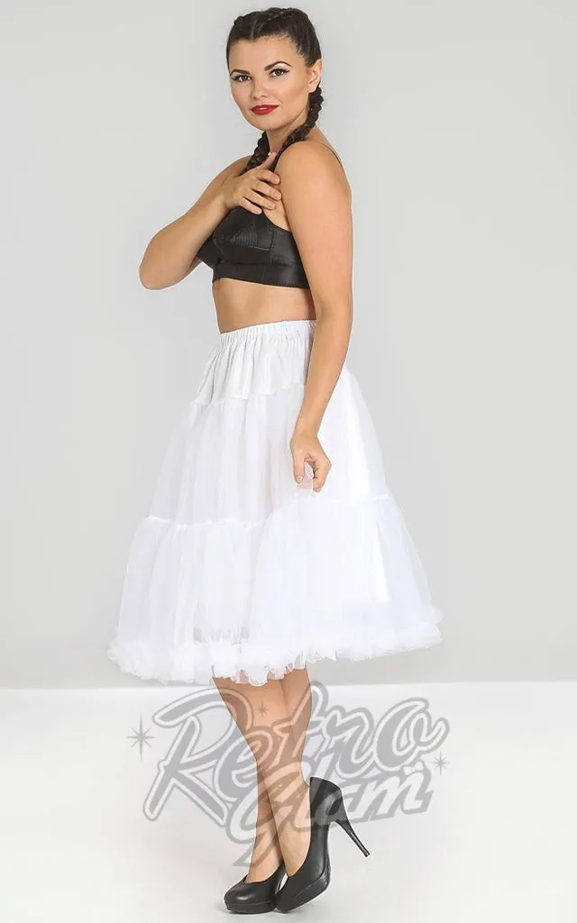 White Polly Long Petticoat with 2 Tiers