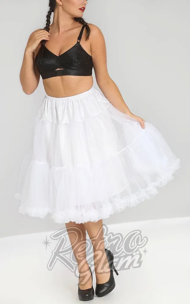 White Polly Long Petticoat with 2 Tiers