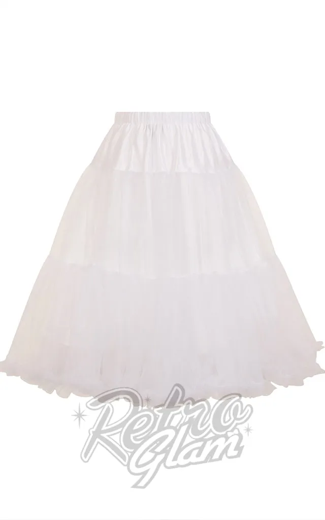 White Polly Long Petticoat with 2 Tiers