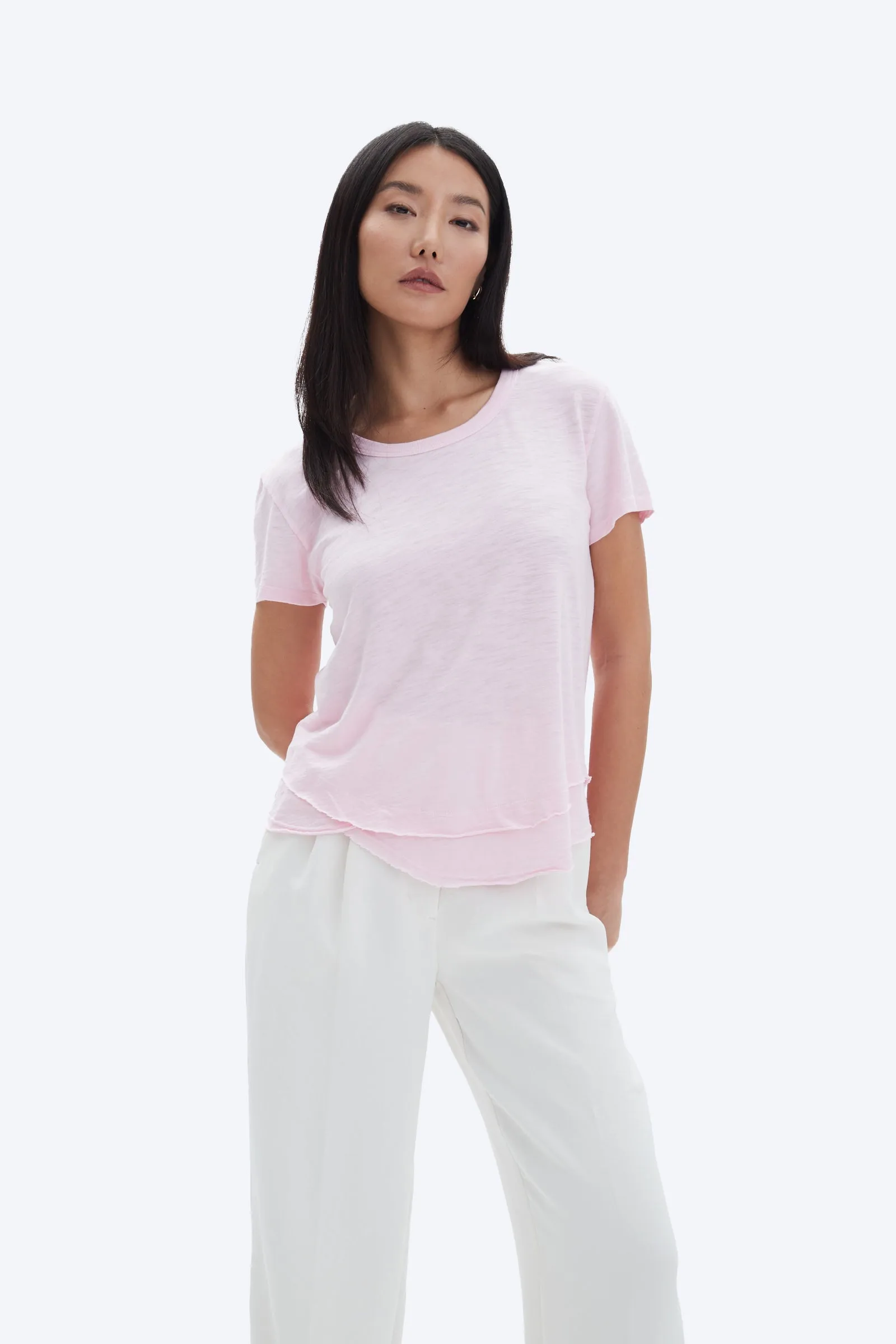 Ava Layered Mock T-Shirt