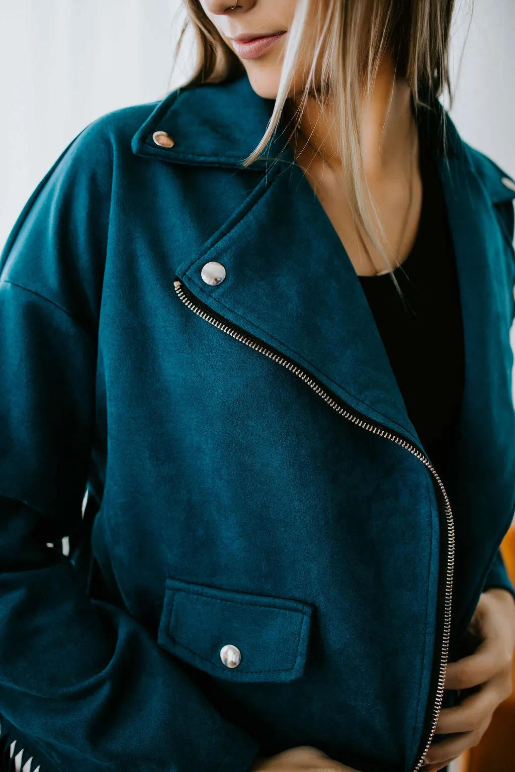 Flirty in Fringe Suede Jacket