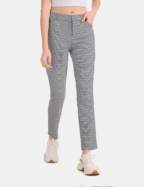 GAP Women's White Skinny Fit Ankle Length Trousers