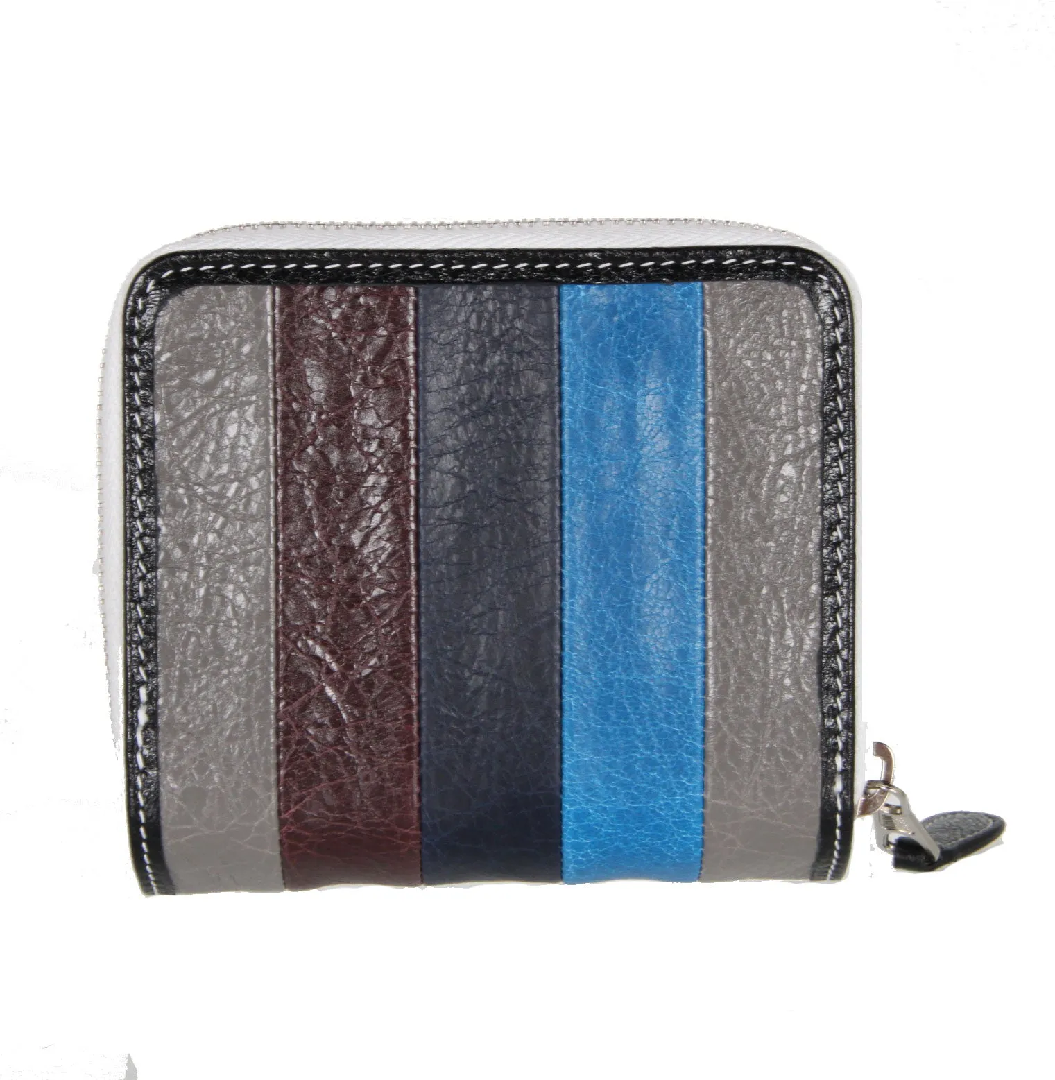 Grey/Navy/Bordeaux Bazar Bi Fold Wallet