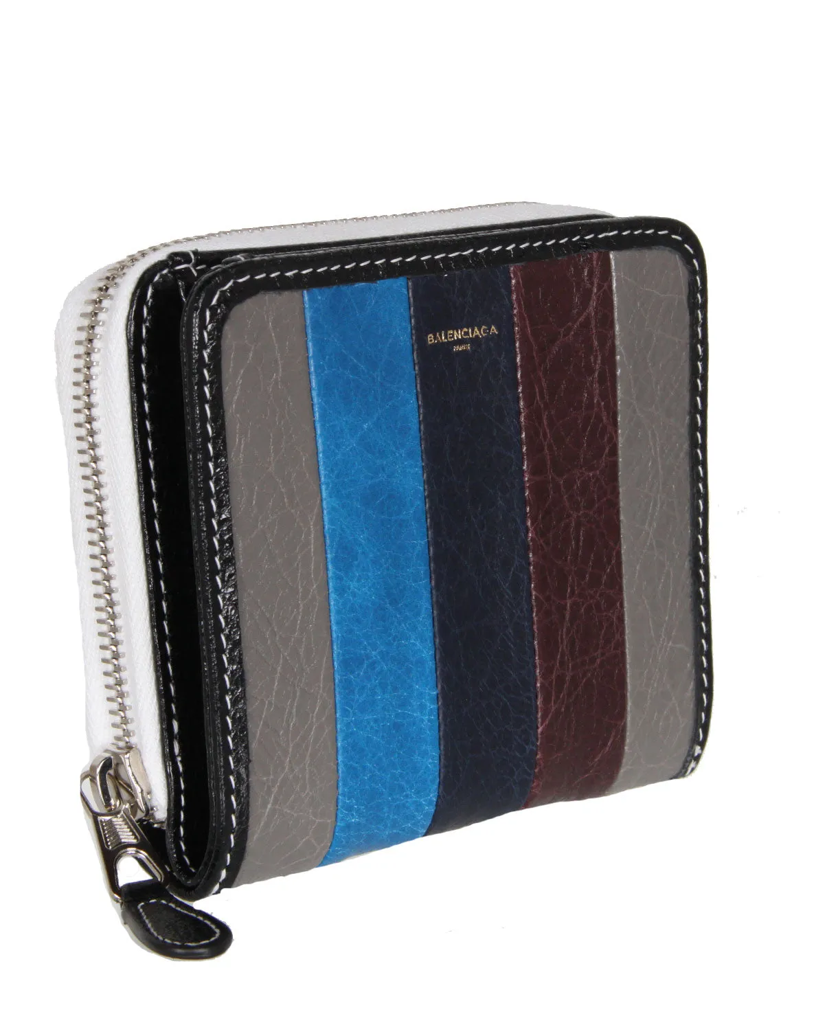 Grey/Navy/Bordeaux Bazar Bi Fold Wallet