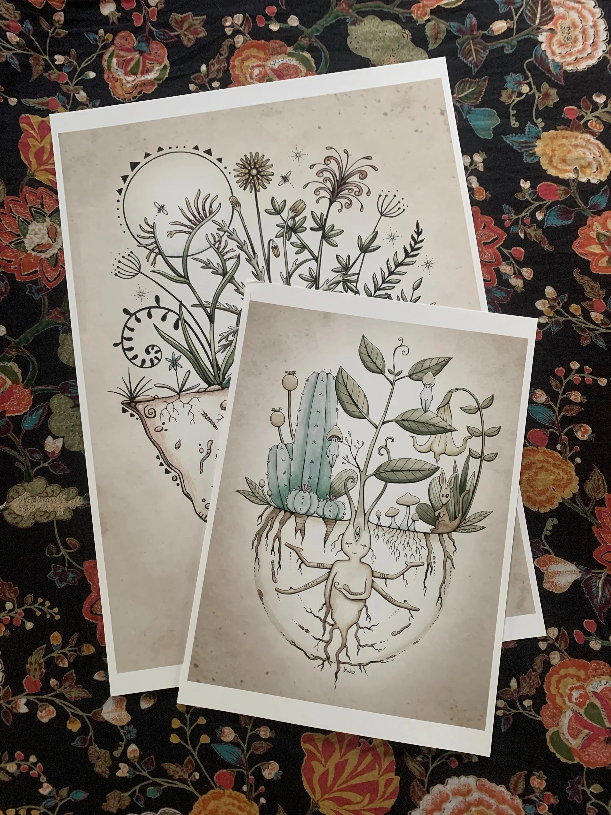 Hemp Paper Print - Garden Beings