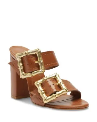 High Heel Sandals with Double Buckles for Women