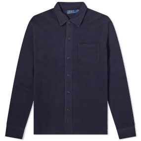 Hunter Navy Knit Polo Overshirt