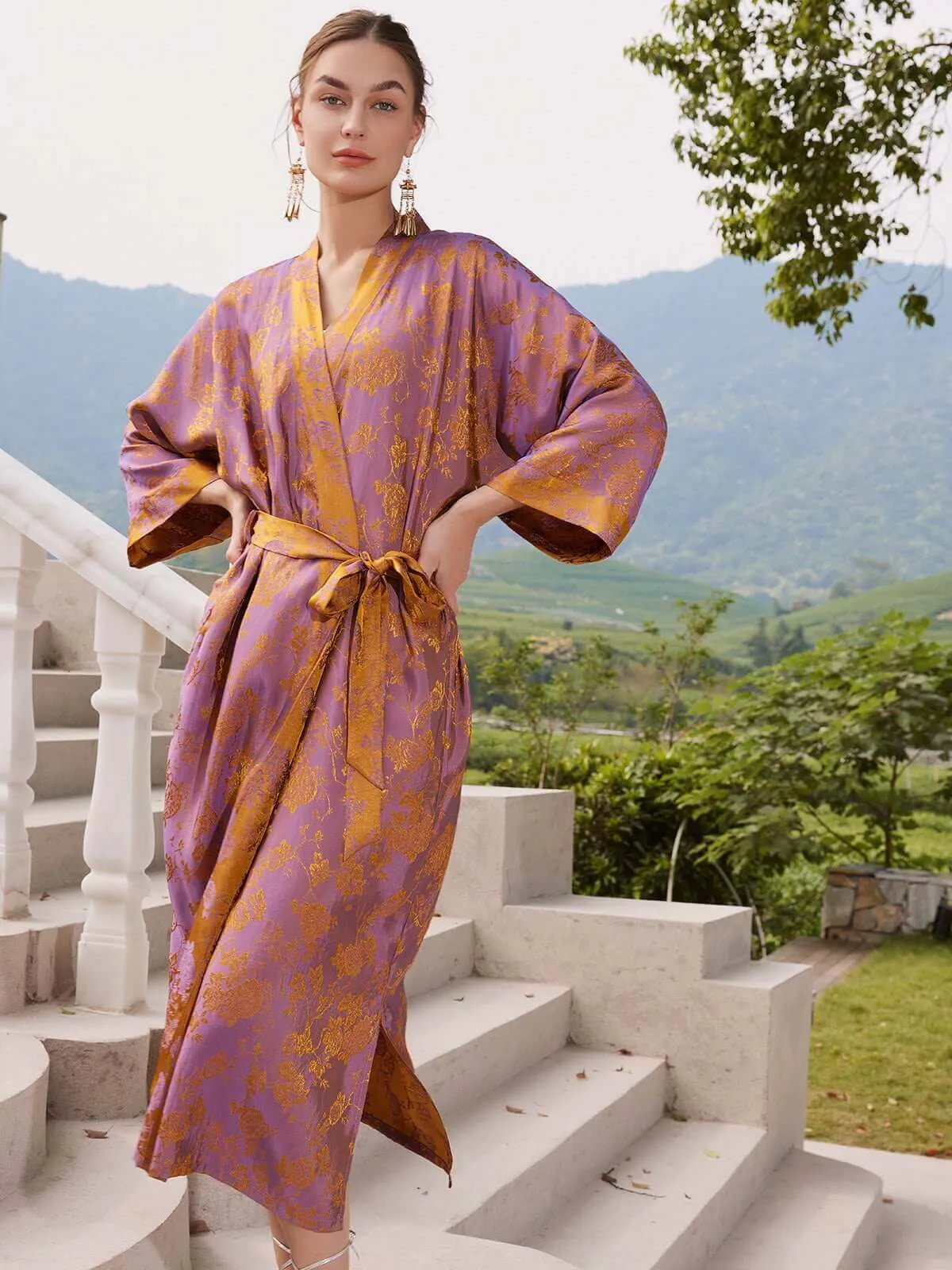 Jacquard Kimono Robe