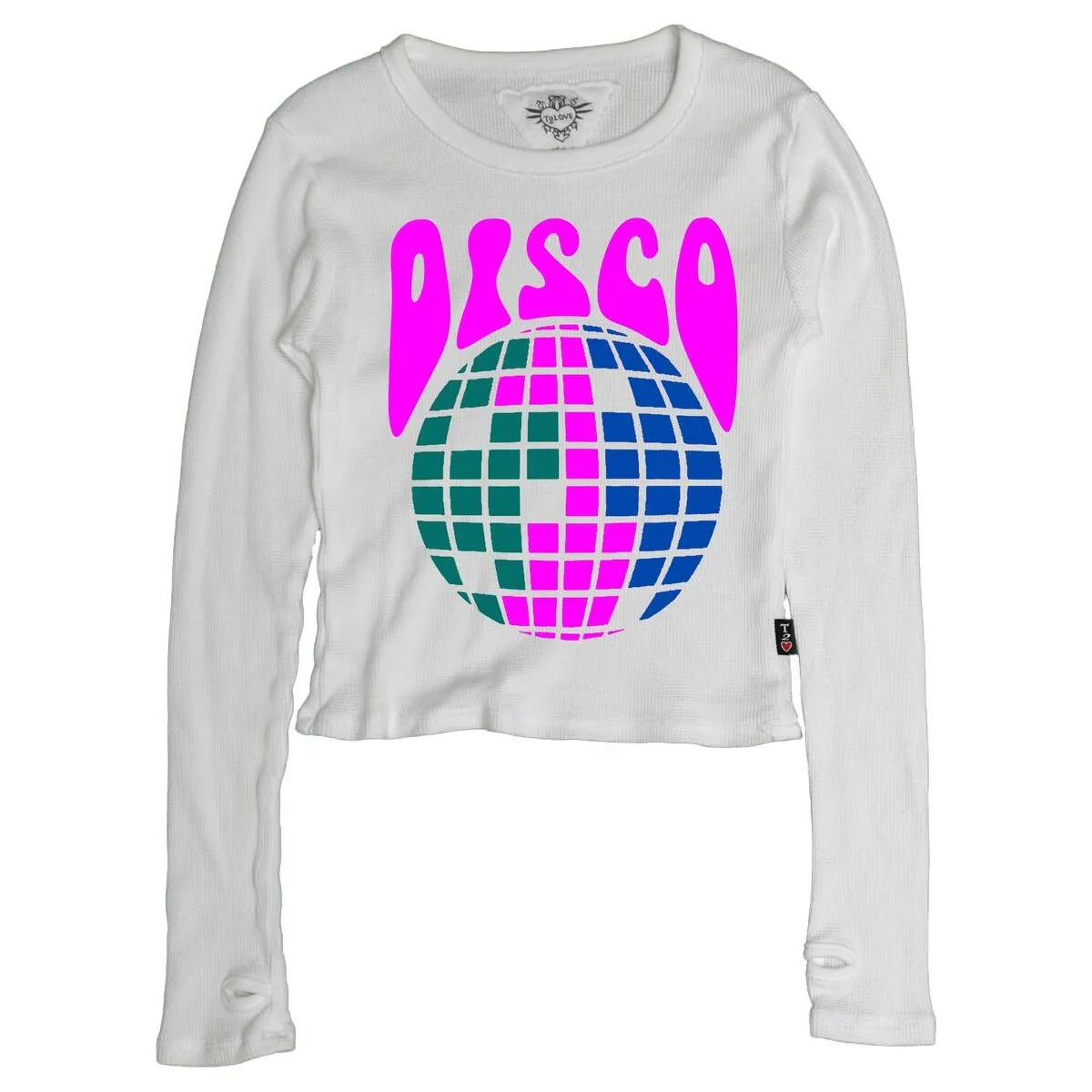 Jade Disco Ball Long Sleeve Puff Shirt