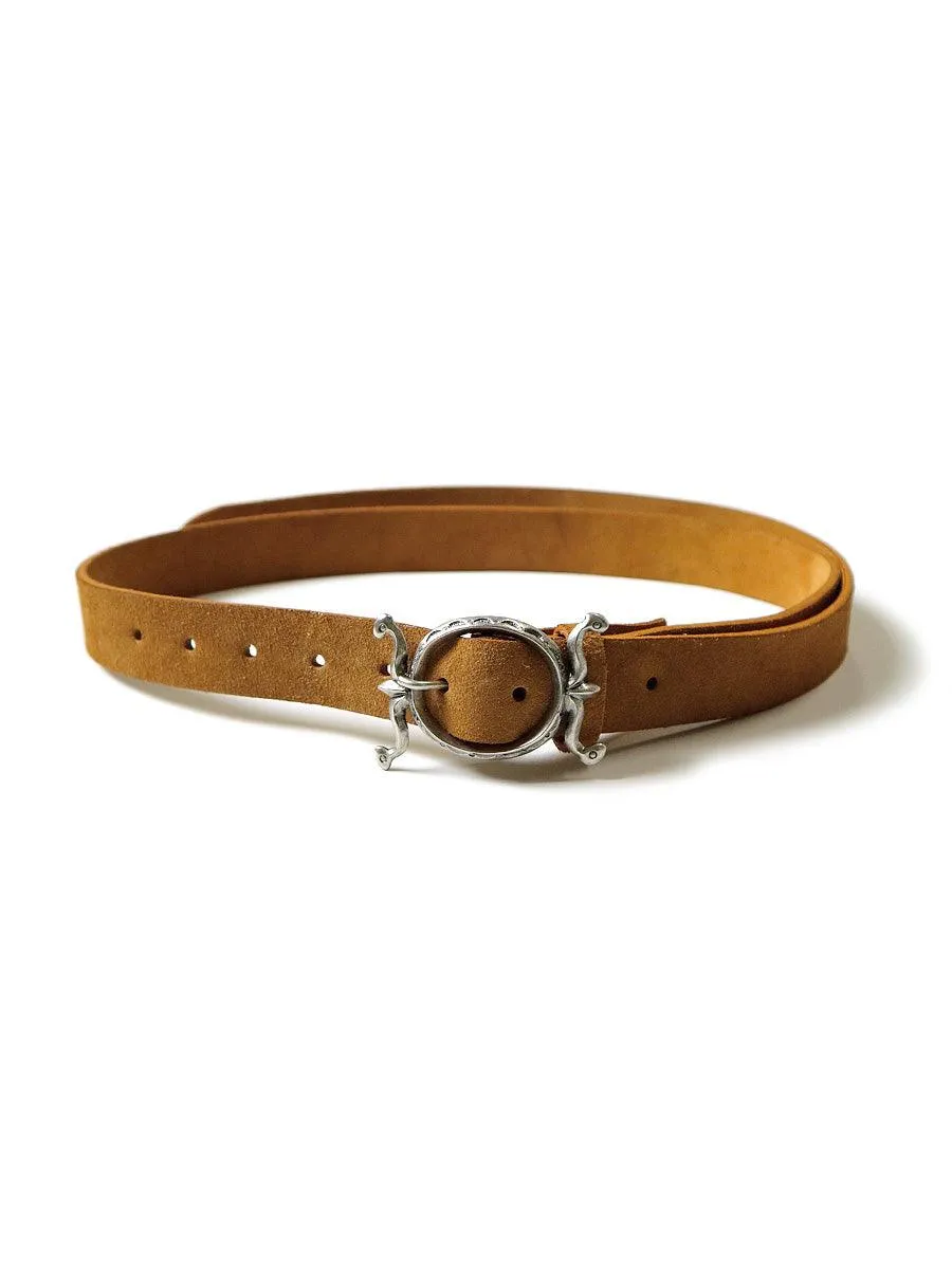 Suede Neptune buckle belt Kapital (super long)