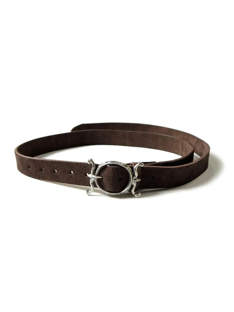 Suede Neptune buckle belt Kapital (super long)