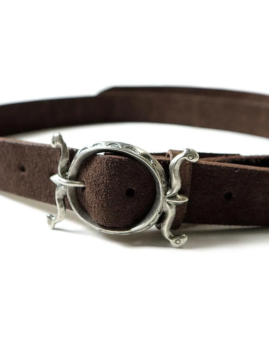 Suede Neptune buckle belt Kapital (super long)