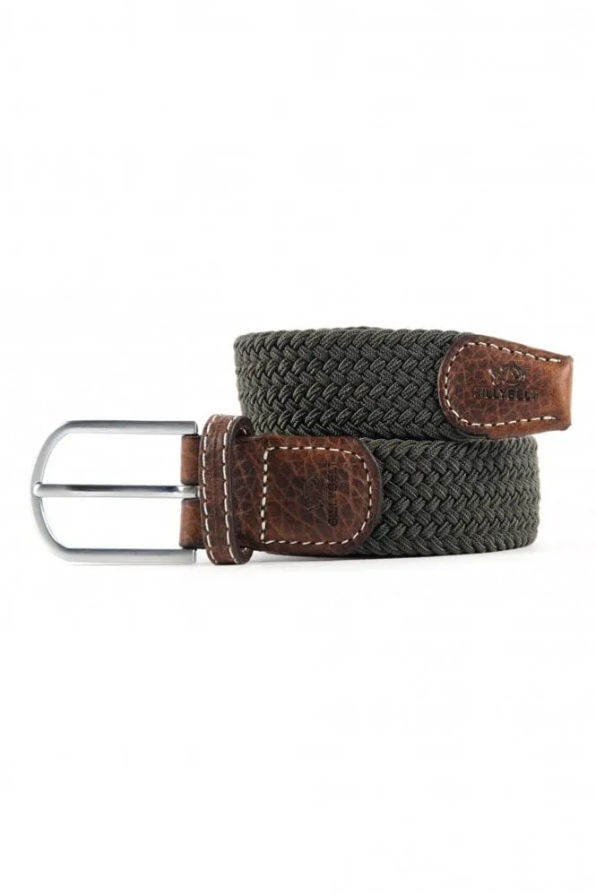 Khaki Green Elastic Woven Belt