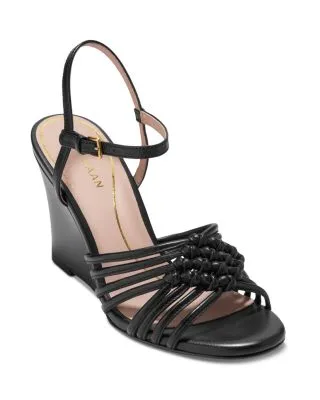 Knotted Ankle Strap Wedge Sandals