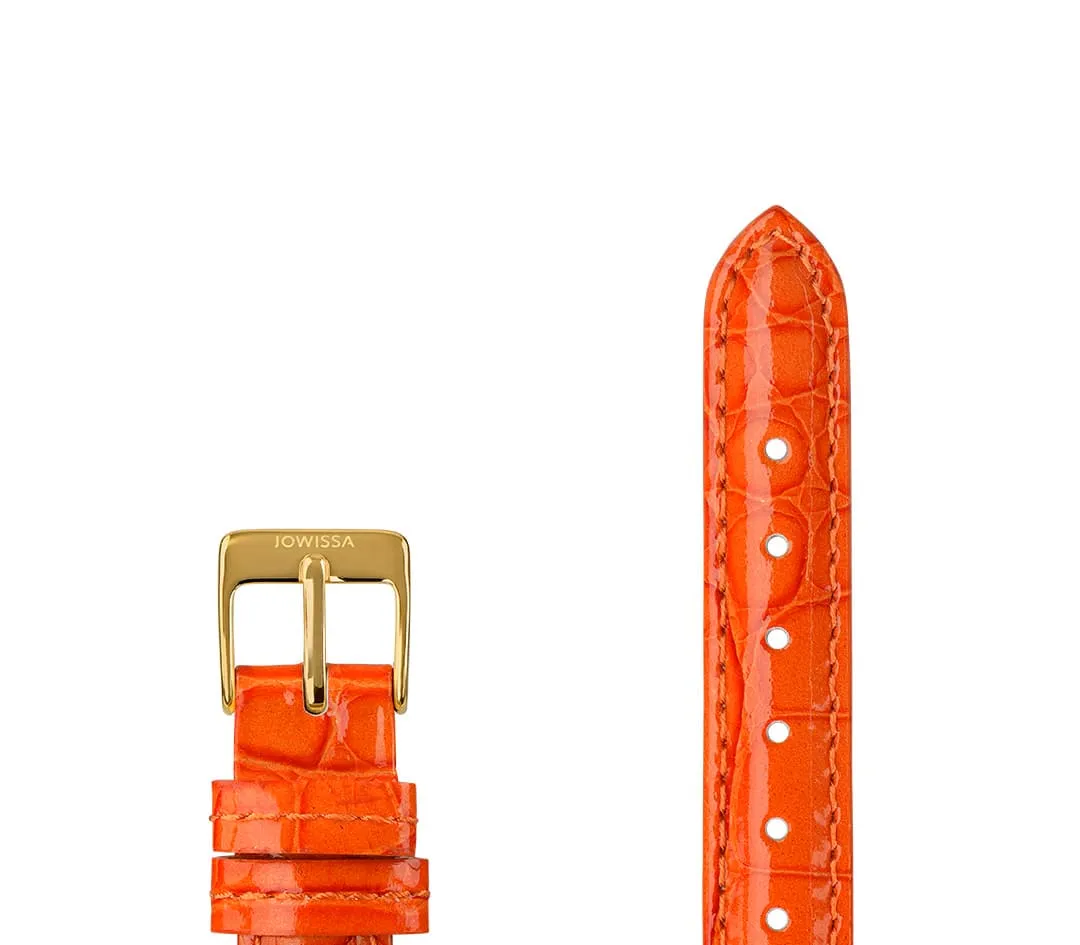 Glossy Croco Leather Watch Strap