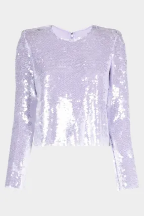 Lilac Sequin Top