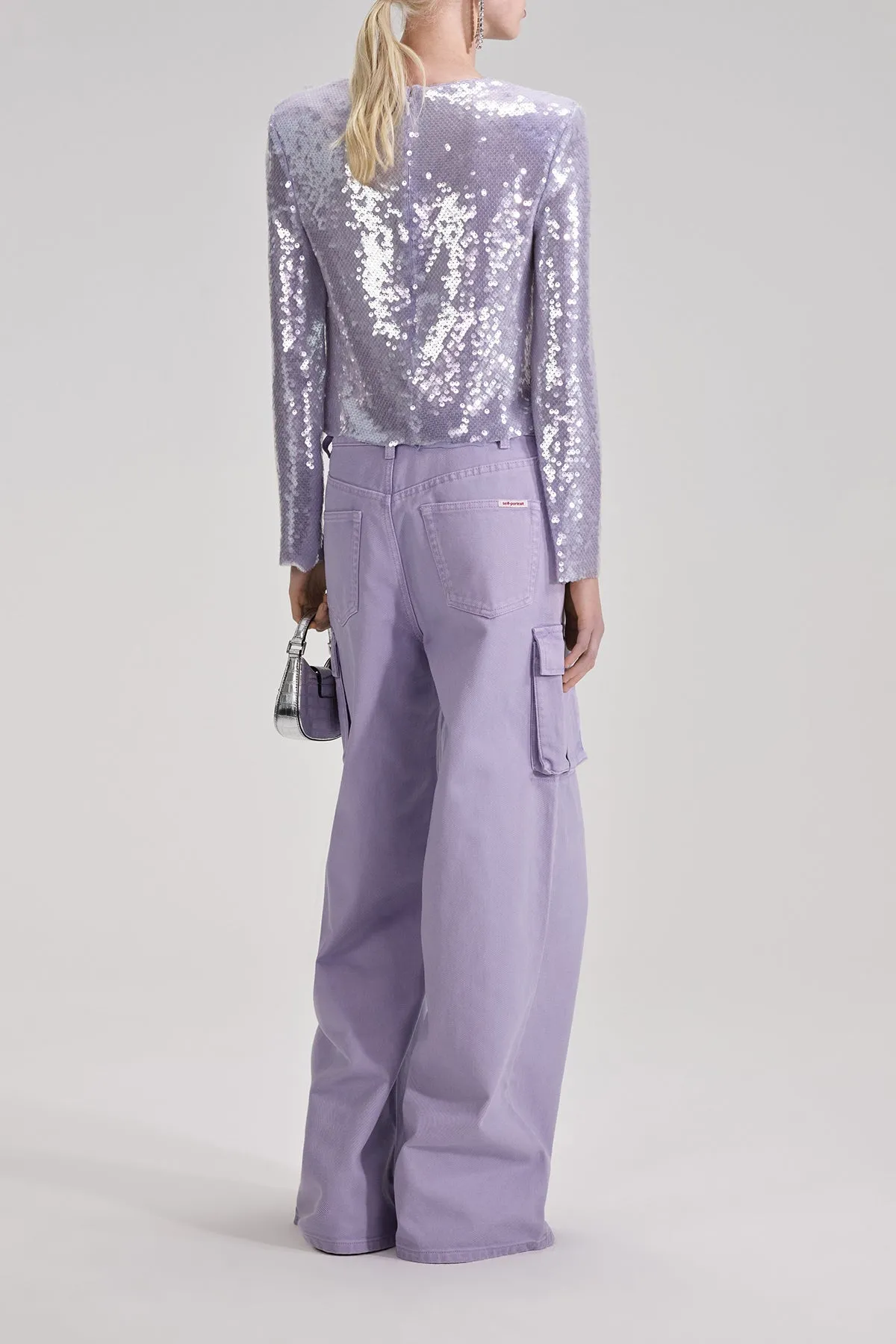 Lilac Sequin Top