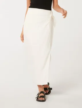 Stylish Linen Midi Skirt