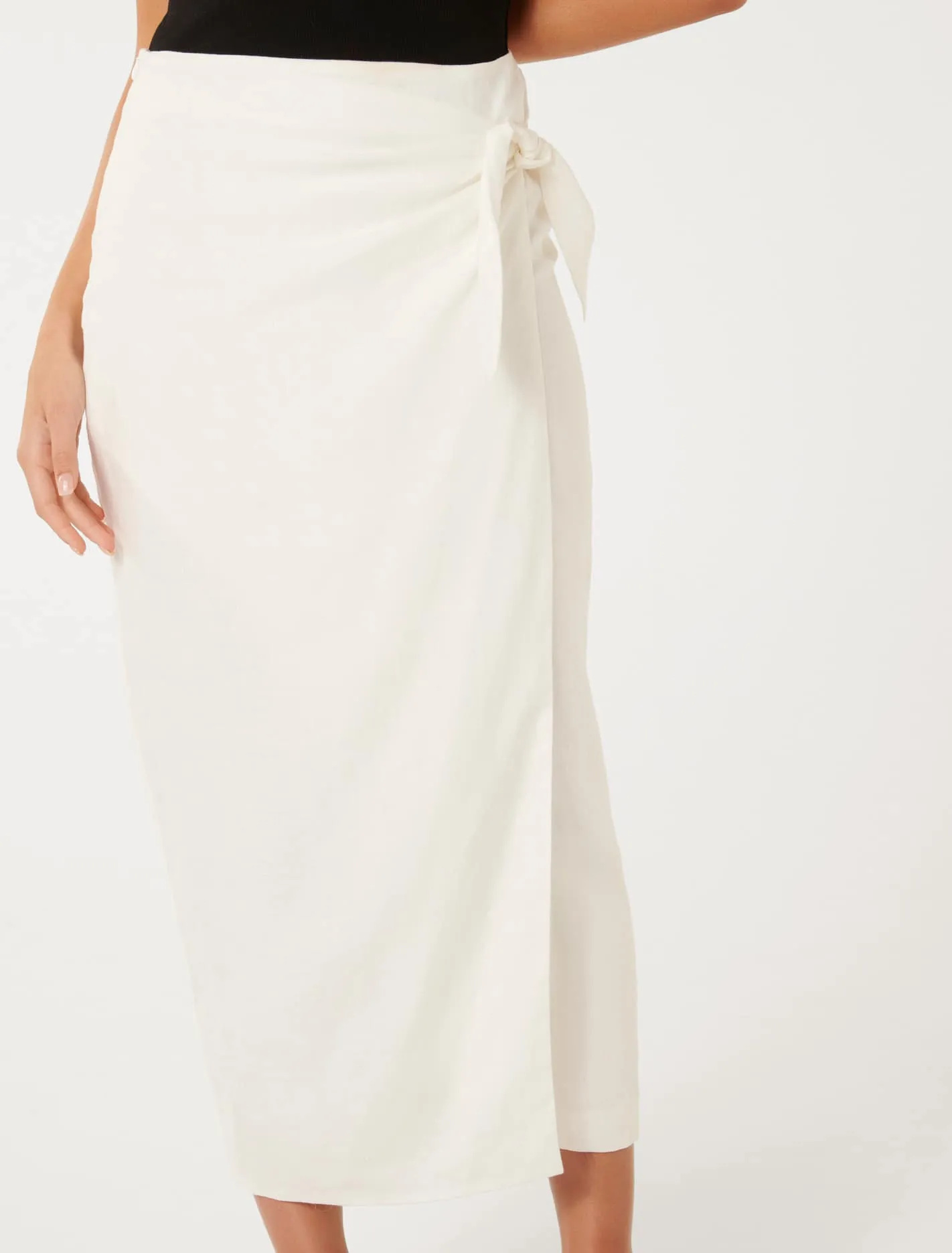 Stylish Linen Midi Skirt