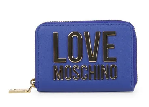 Love Moschino Logo Plaque Zip-Around Wallet