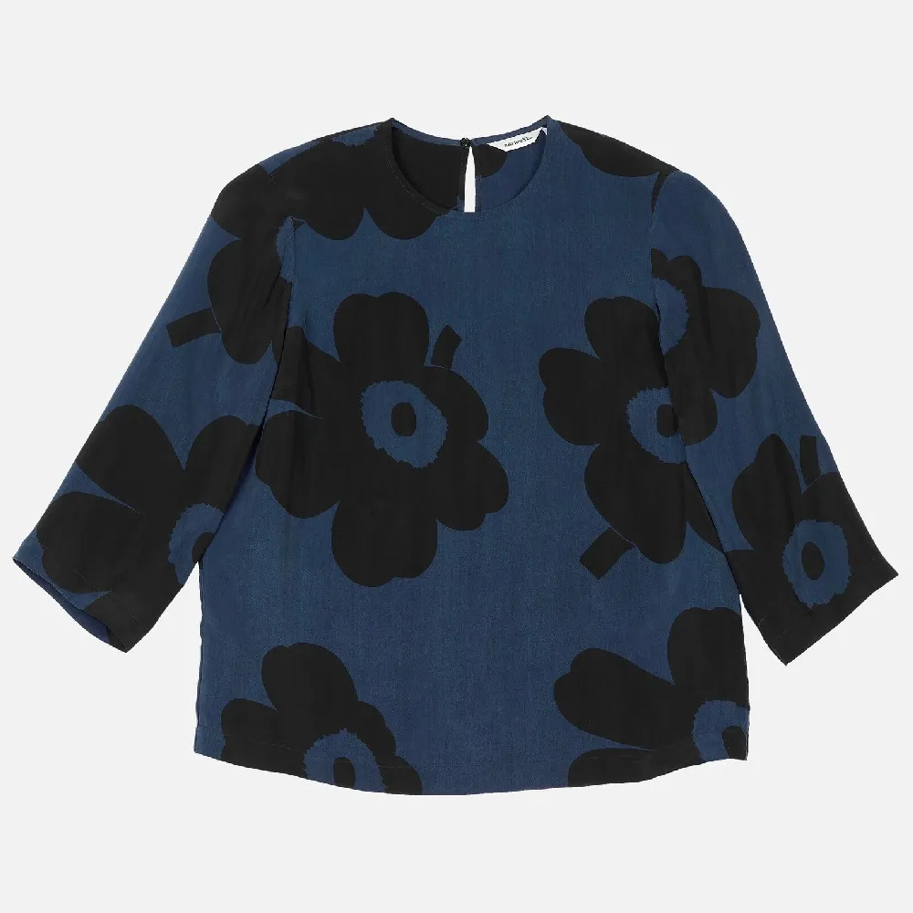 Flower Patterns Cropped Casual Office Style by marimekko