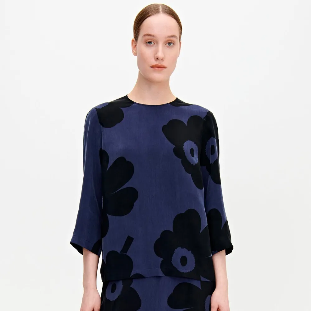 Flower Patterns Cropped Casual Office Style by marimekko