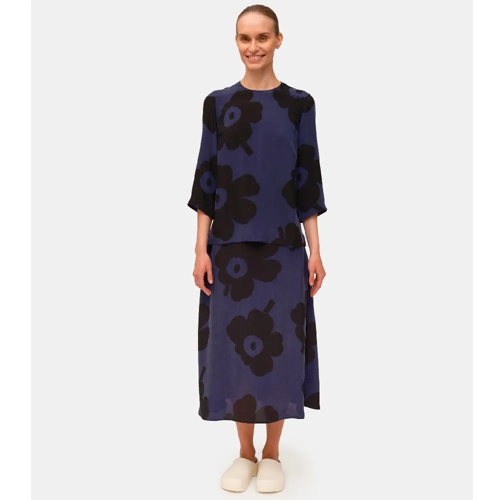 Flower Patterns Cropped Casual Office Style by marimekko