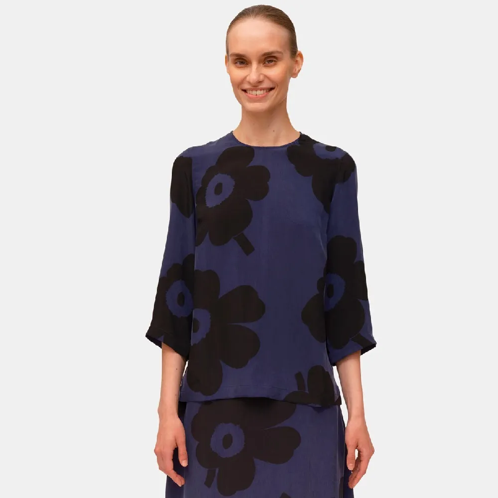 Flower Patterns Cropped Casual Office Style by marimekko