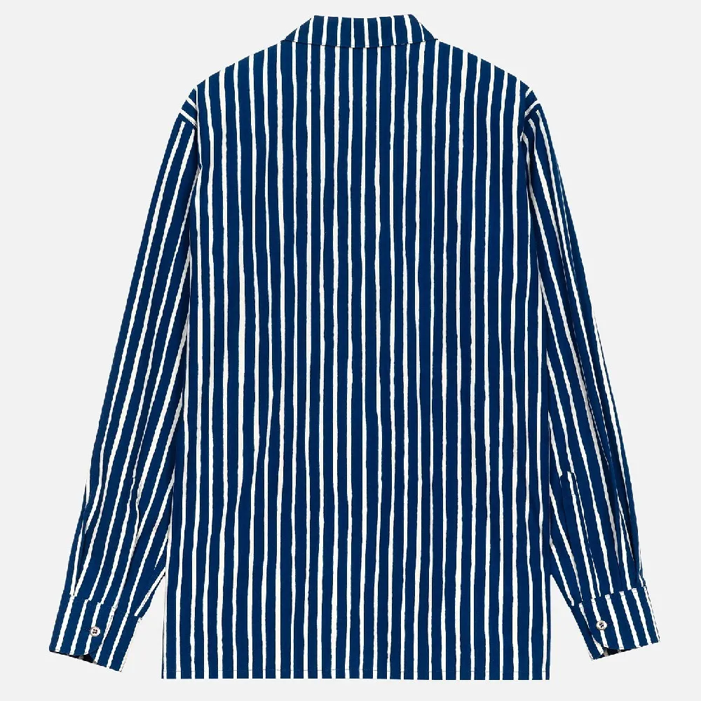 Unisex Cotton Long Sleeves with Stripes for Casual Office Style by marimekko