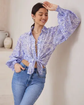 Maya Bohemian Blouse Lavender Hues